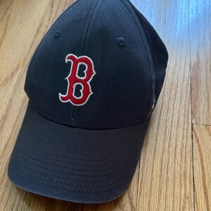 Navy RedSox Kids Baseball Cap with Red 'B' Logo